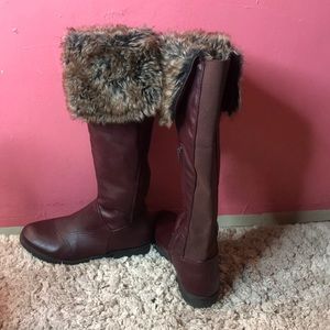 Faux fur winter boots